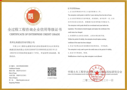 喜報(bào)！弘典咨詢榮獲首批全過程工程咨詢企業(yè)AAA級(jí)信用單位稱號(hào)